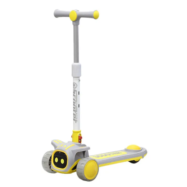 Trotinetă pentru copii „Cosmonaut” cu 3 roți, galben