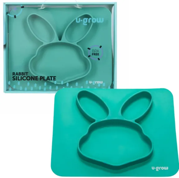Farfurie compartimentata din silicon „Iepuras”