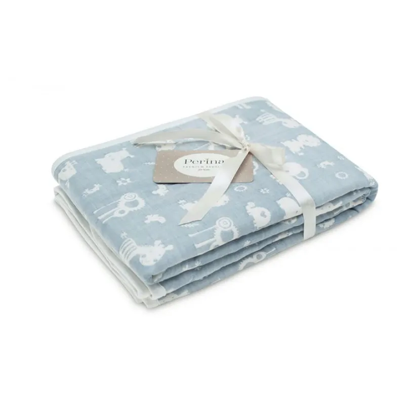 Cuvertură pentru bebeluși Animăluțe (PL-01.2) Albastru