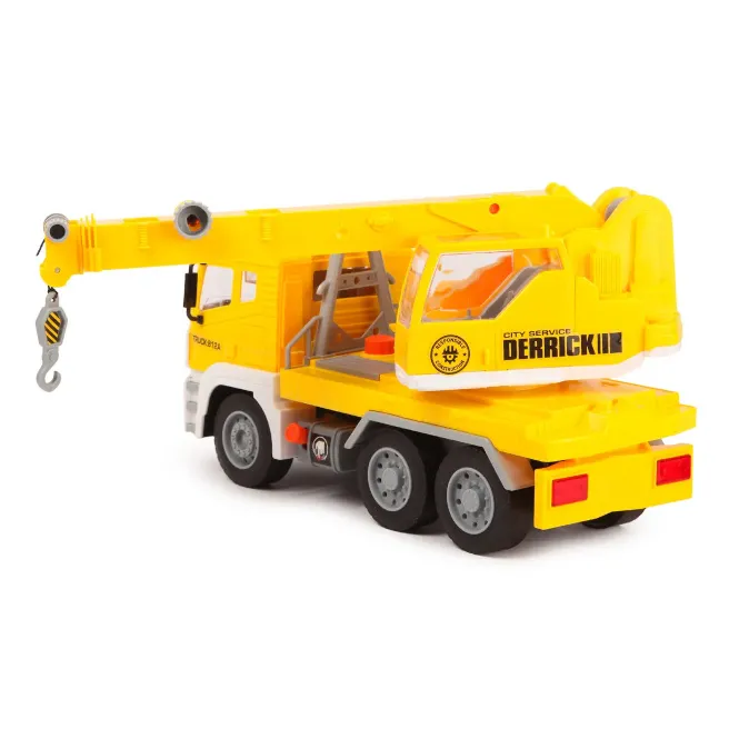 Camion-Macara cu inerție 1:12 (lumină) galben, cod 1834D Camion-Macara cu inerție 1:12 (lumină) galben, cod 1834D