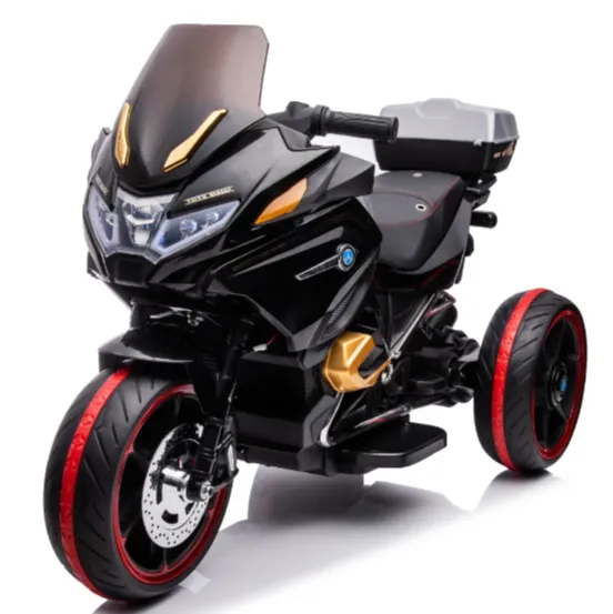 Motocicletă electrică pentru copii cu telecomandă, neagră (34568)