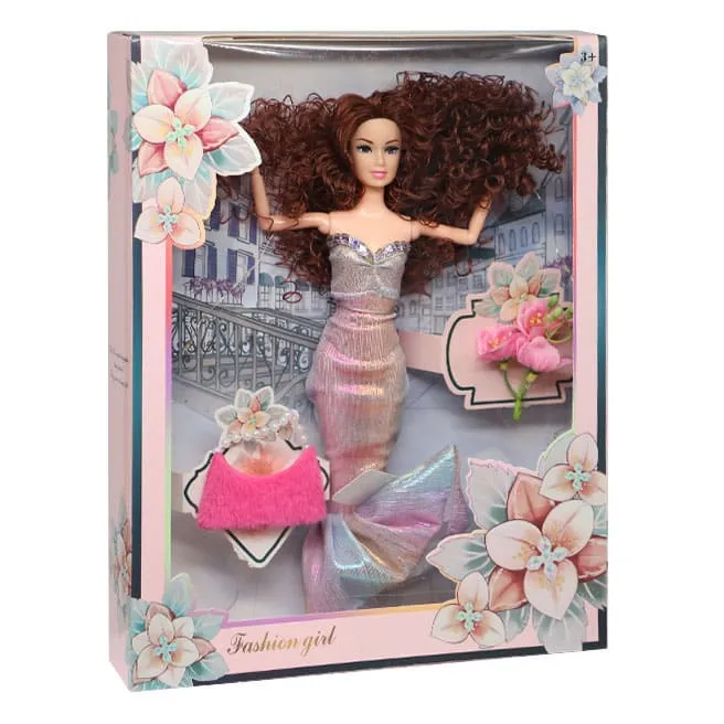 Păpușă în rochie de seară, brunetă, cod 880263