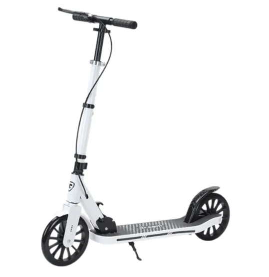 Trotinetă pentru copii cu 2 roți, frână de mână și ghidon reglabil, alb, RTM Scooter (97438)