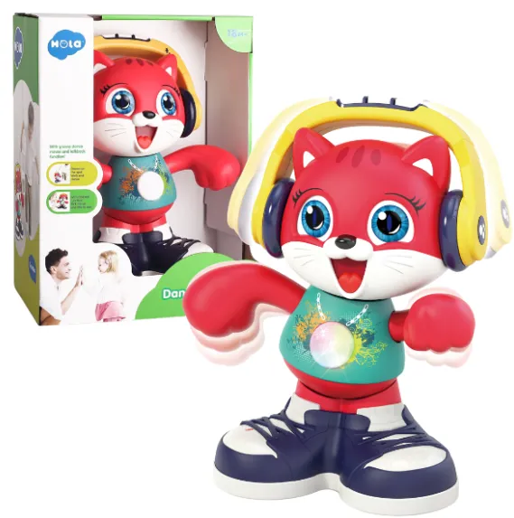 Jucarie interactiva „Motanul dansator” cu muzica si lumina