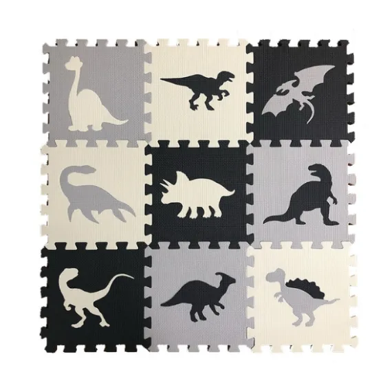 Covoraș puzzle educativ „Dinozauri”, 9 elem.