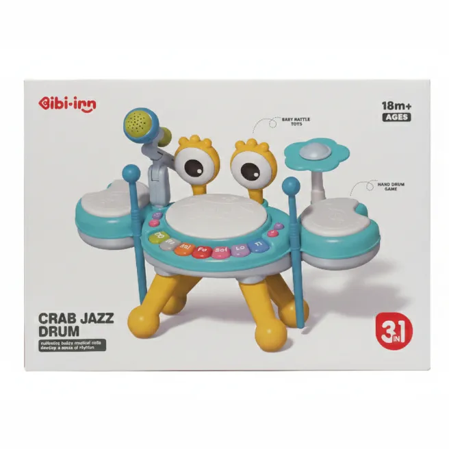 Tobe muzicale Crab, albastru, cod 942068