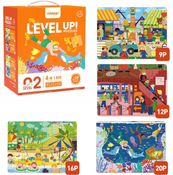 Seria de puzzle-uri „Scene din viață”, 4 în 1, nivelul 2