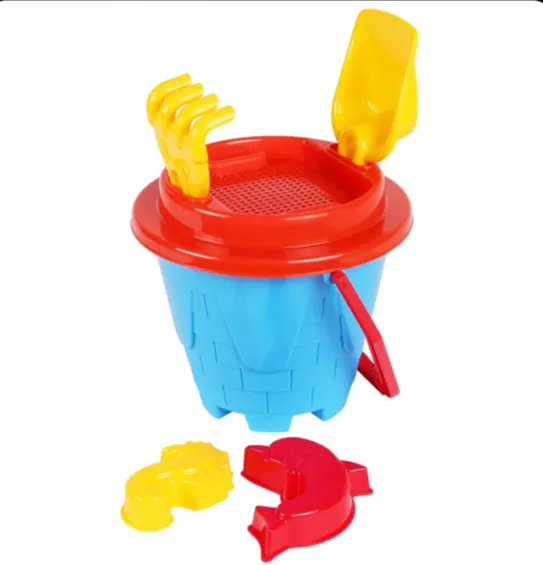 Set pentru nisip cu găletușă tip castel și accesorii, Technok (2278) Set pentru nisip cu găletușă tip castel și accesorii, Technok (2278)