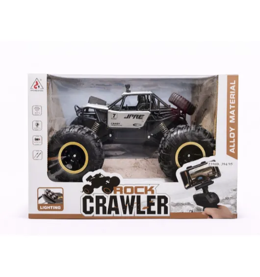 Mașină Rock Crawler 1:16, cu telecomanda, cu cameră, gri, cod 2390D