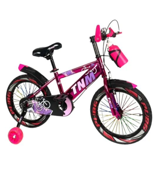 Bicicletă pentru copii cu 4 roți, 12 inch, roz, cod 2285D