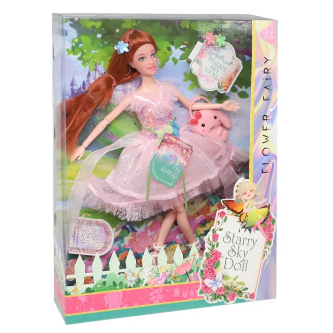 Păpușă în rochie de bal și geantă în formă de iepure, 29 cm, cod 832036