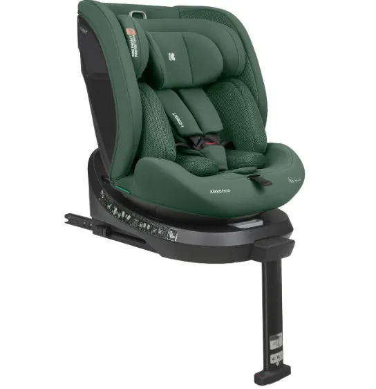 Scaun auto 40-150 cm (i-Size) Isofix KikkaBoo i-Orbit Army Green, rotativ 360