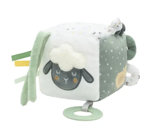 Jucărie de pluș KikkaBoo Cube Sleepy Sheep, 12x12 cm