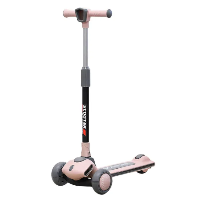 Trotinetă cu 3 roți pliabilă, roz