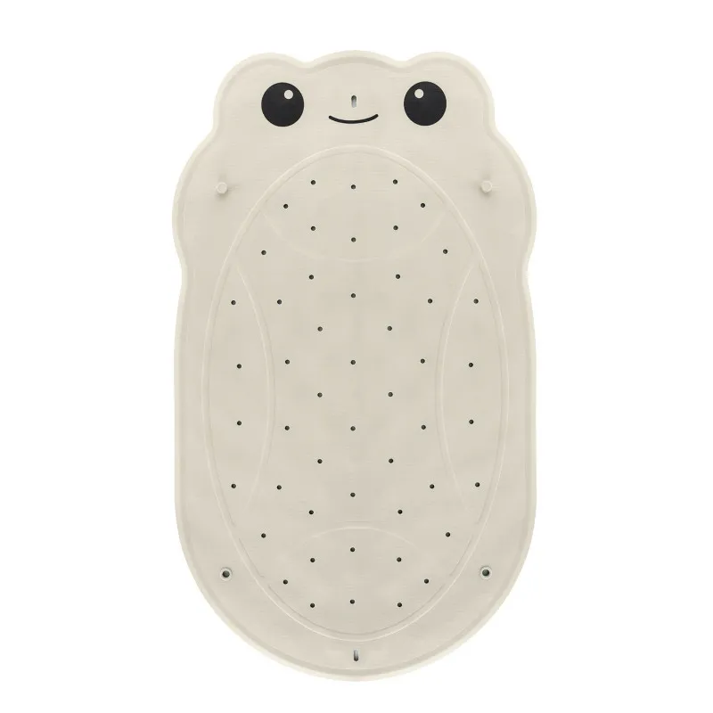Covoras de baie din cauciuc anti-alunecare Roxy Kids 76×45 cm „Frog”, Alb (BM-4576-FR-W)