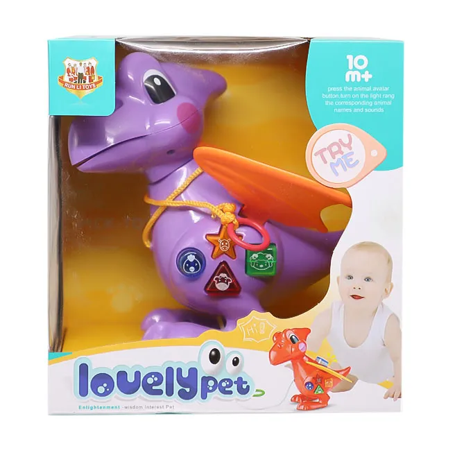 Jucărie de tras Pterodactil cu lumină și sunet, violet, cod 902587