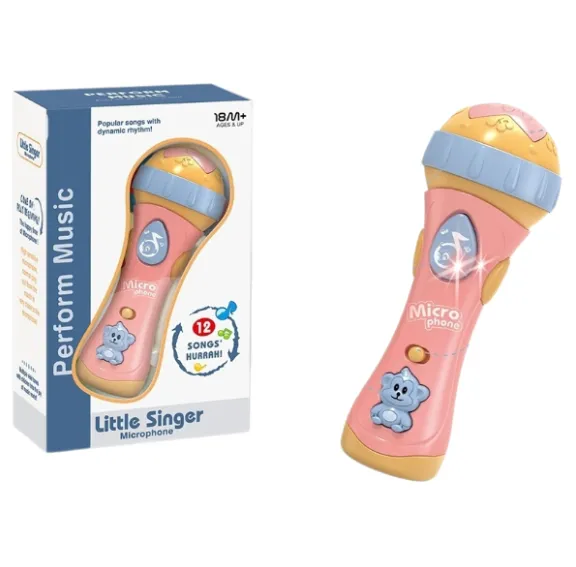 Microfon pentru copii cu muzică și lumină – 12 melodii