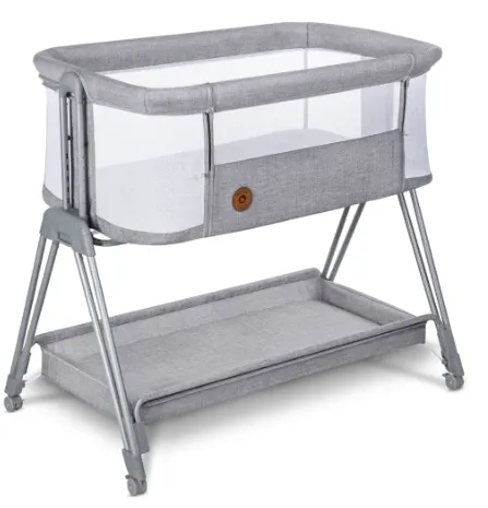 Pătuc Co-sleeper 2 in 1 Lionelo Luna Grey Concrete
