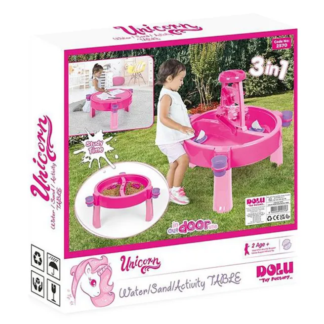 DL Măsuță pentru joacă cu nisip și apă Unicorn