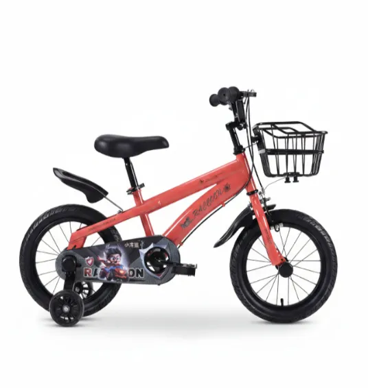 Bicicletă pentru copii cu 4 roți, 20 inch, roșie, cod 2236D