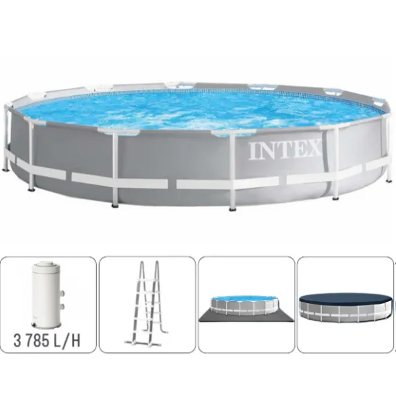 INTEX Piscină PRISM FRAME PREMIUM 457×107сm, 14614L, cadru metalic, cu pompă de filtrare
