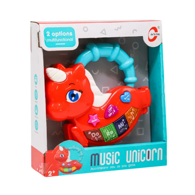 Jucărie muzicală pentru copii „Unicorn”, roșie, cod 762049