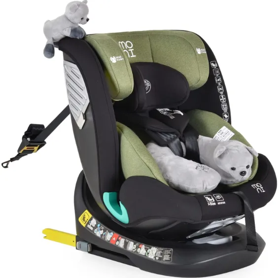 Scaun auto 0-36kg Isofix Moni Serengeti Sky Green, rotativ 360