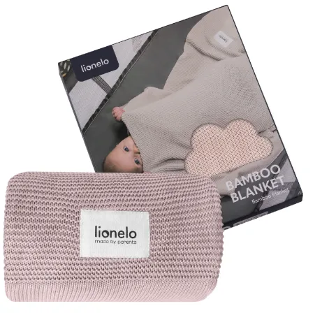 Plapumă Lionelo Bamboo Blanket Pink, 75x100 cm