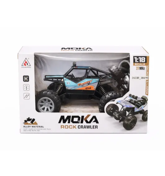 Mașină Rock Crawler 1:18 cu telecomanda, metalică, turcoaz-portocaliu, cod 2423D