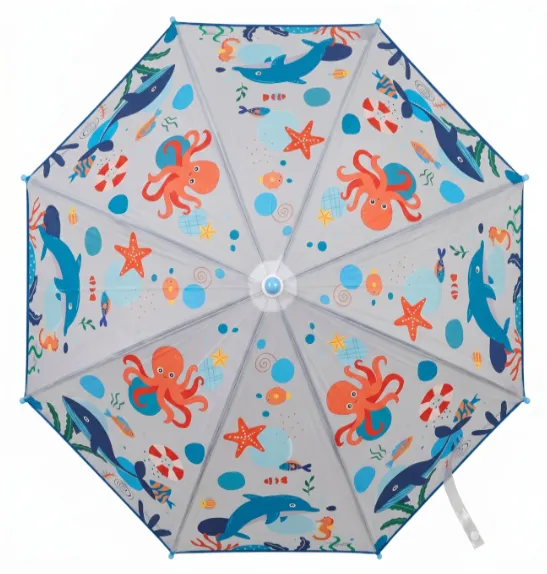Umbrelă pentru copii cu balene și delfini, cod 2498D Umbrelă pentru copii cu balene și delfini, cod 2498D