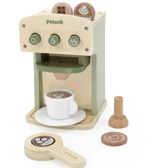 Set de joaca din lemn „Mașină de cafea cu accesorii.” Set de joaca din lemn „Mașină de cafea cu accesorii.”