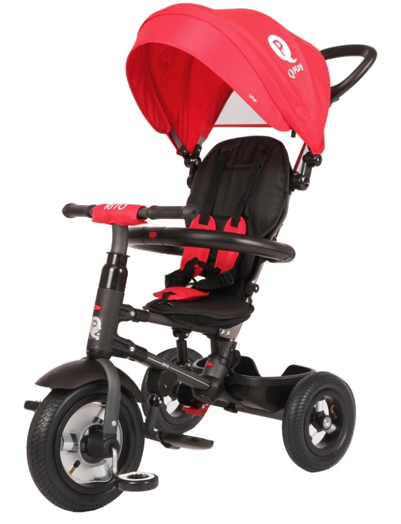 Triciclu copii Qplay Rito Rubber Red