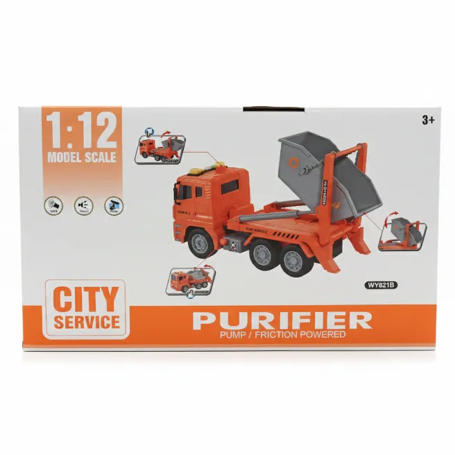 Camion cu fricțiune 1:12 (cu lumină, sunet), cod 1761D Camion cu fricțiune 1:12 (cu lumină, sunet), cod 1761D