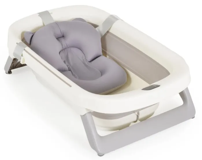 Cădiță pliabilă cu termometru Moni Morea 81 cm Grey + Cadou pernuța