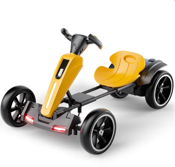 Kart electric pentru copii cu telecomandă, galben (41853)