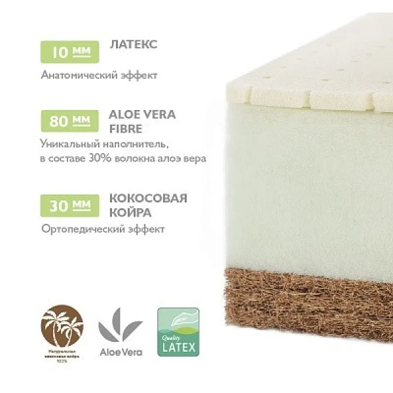 Saltea pentru copii Aloe Vera Sleep 120х60х12cm