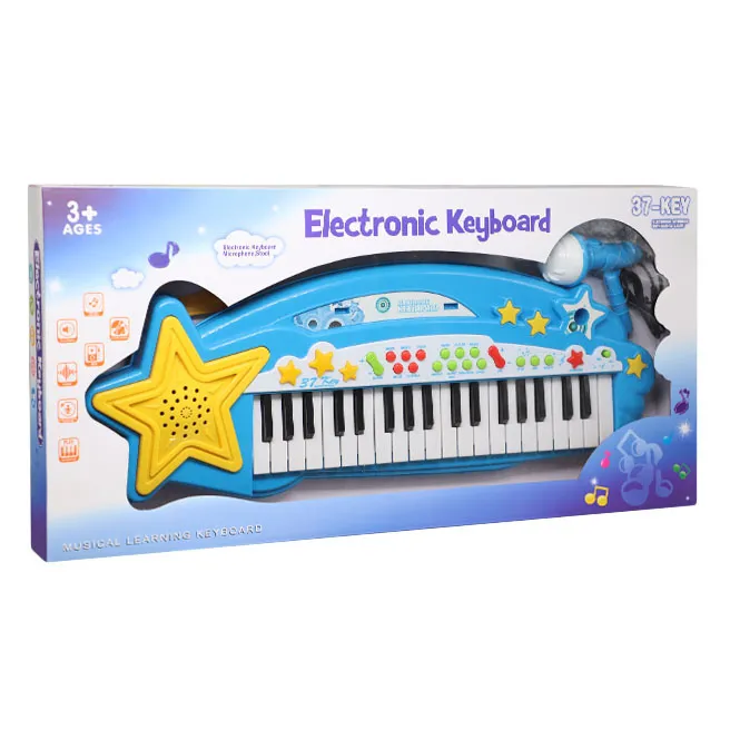 Pian electronic cu microfon, albastru, cod 902041