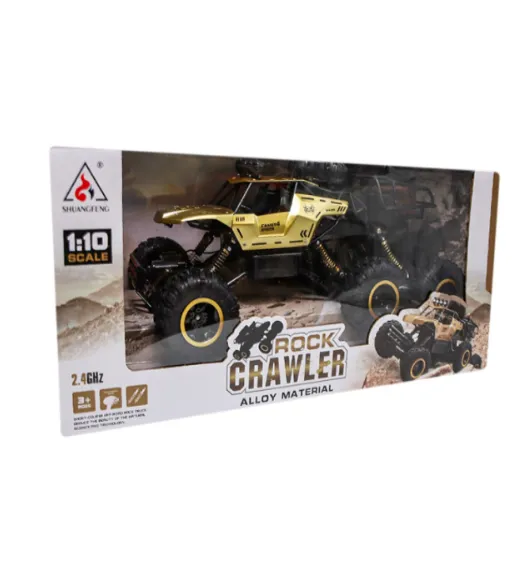 Mașină „Rock Crawler” 1:10 cu telecomandă, acumulator, aurie, cod 752117