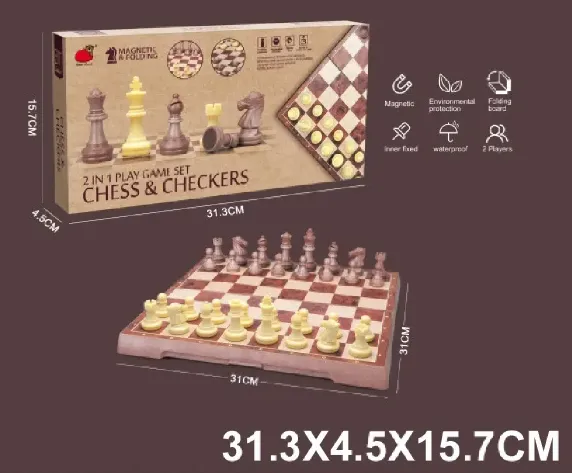 Joc de masa „Sah si dame” cu magnet