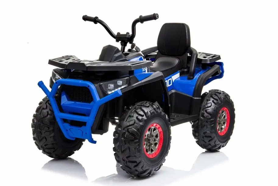 ATV albastru, sarcină maximă 35 kg, (roți moi,scaune din piele, 12v10ah*1, MP-3, 4 motoare,amortizoare, Dimensiune 111.0X65.0x73.5cm) Art. Mx607/1