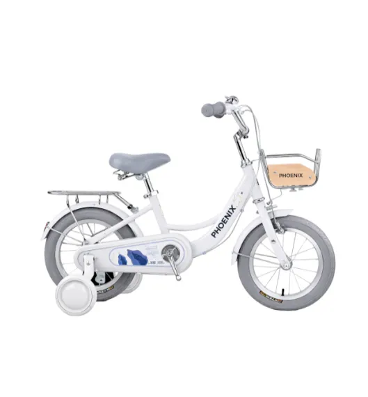 Bicicletă pentru copii cu 4 roți, 16 inci, albă, cod 2356D