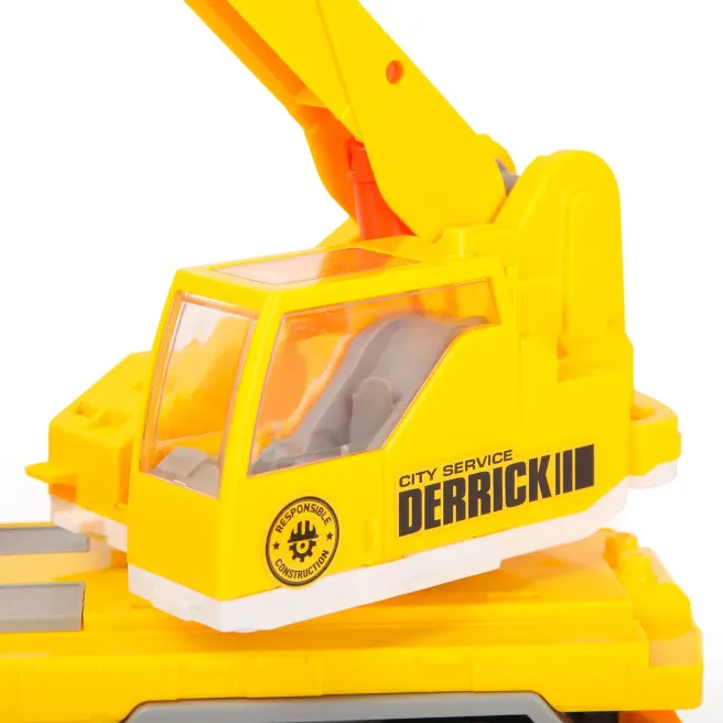Camion-Macara cu inerție 1:12 (lumină) galben, cod 1834D Camion-Macara cu inerție 1:12 (lumină) galben, cod 1834D
