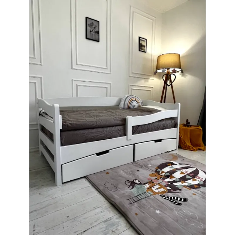 Pat Goydalka AFINA cu sertar (1B719-1) Alb 190x80cm