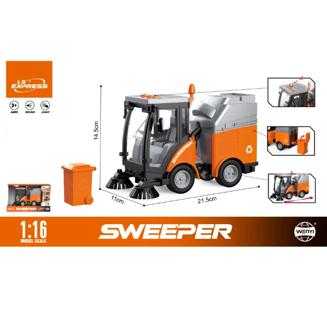 Mașină de curățat strada cu inertie (lumini /sunete) WY680A