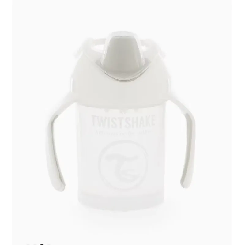 Cană anti-vărsare Twistshake cu mânere, 230 ml. 4+ (78053) Albă