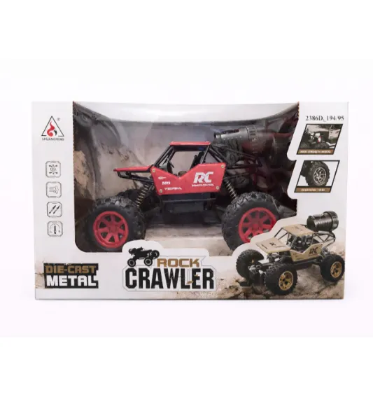 Mașină Rock Crawler 1:18, cu telecomanda, cu abur, roșie, cod 2386D