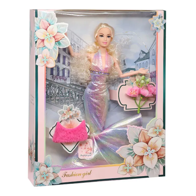 Păpușă în rochie de seară, blondă, cod 880262