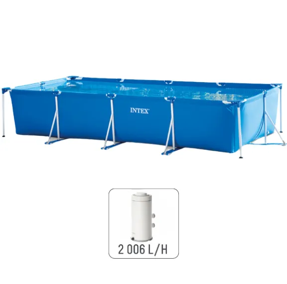 INTEX Piscină RECTANGULAR FRAME 450x220x84cm, 7127L, cadru metalic