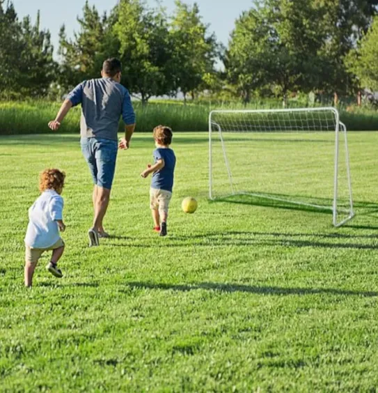Poartă de fotbal metalică cu plasă, cod 990109 Poartă de fotbal metalică cu plasă, cod 990109