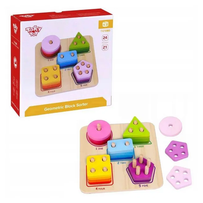 Sorter geometric din lemn, cod 57379